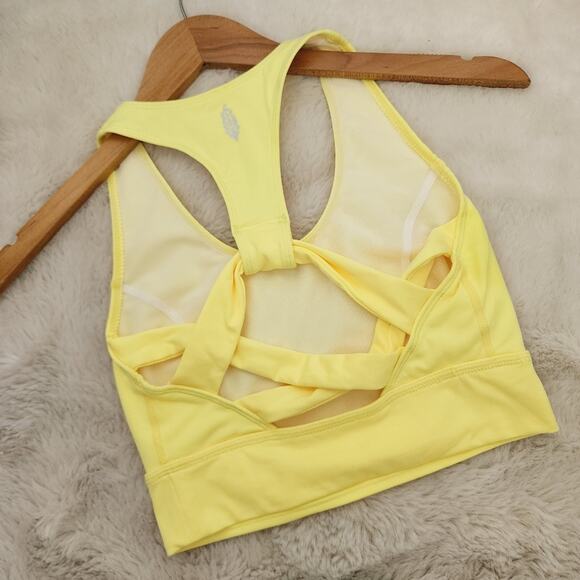 FP Movement Ashford Light Synergy Crop Top Lemon Verbena Yellow XS NEW - Picture 5 of 9